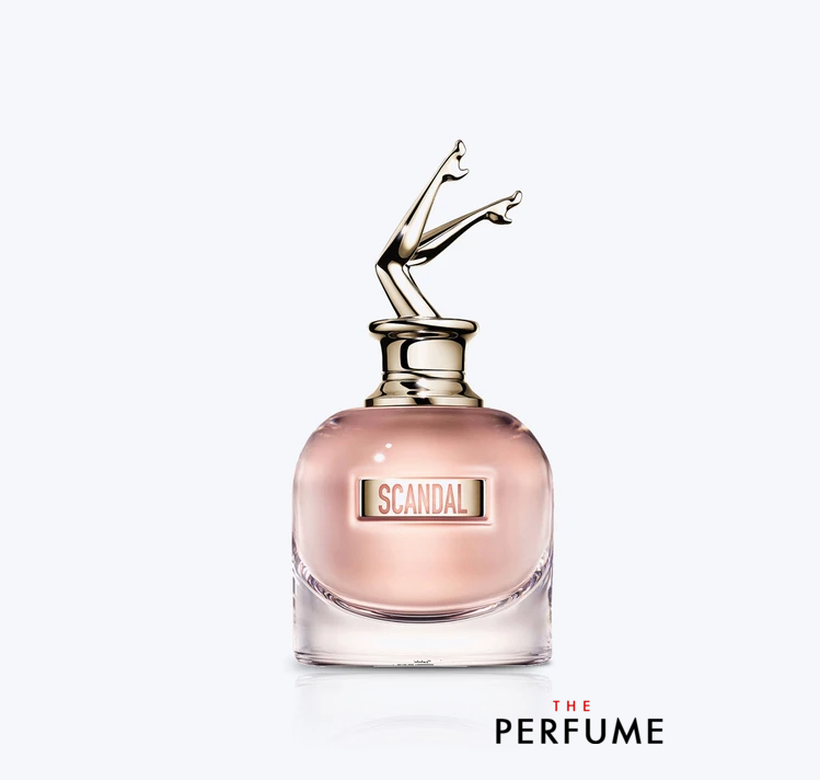 perfume in a tall pink bottle